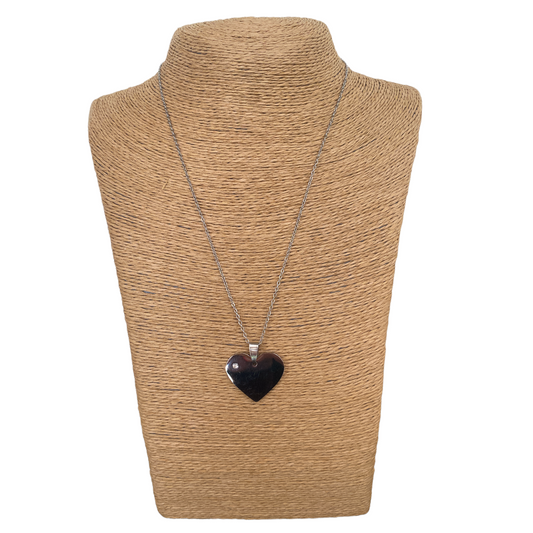 Stainless Steel Heart Necklace - Crystal Geological