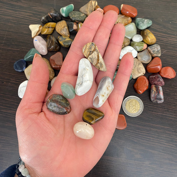 200g Bag of Assorted Tumble (Scratchpatch Small Cup) - Crystal Geological