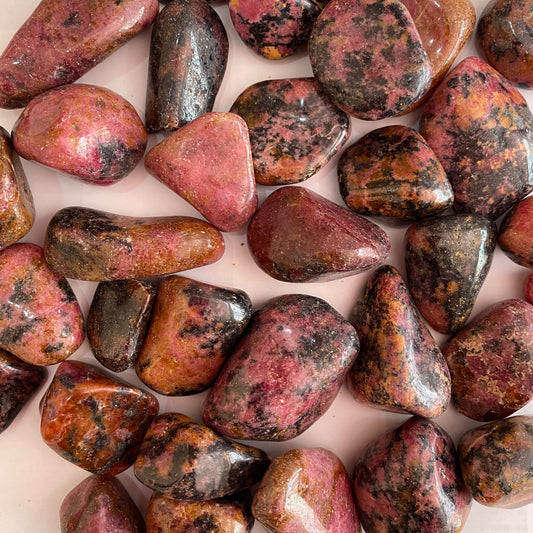 Rhodonite Tumble - Crystal Geological